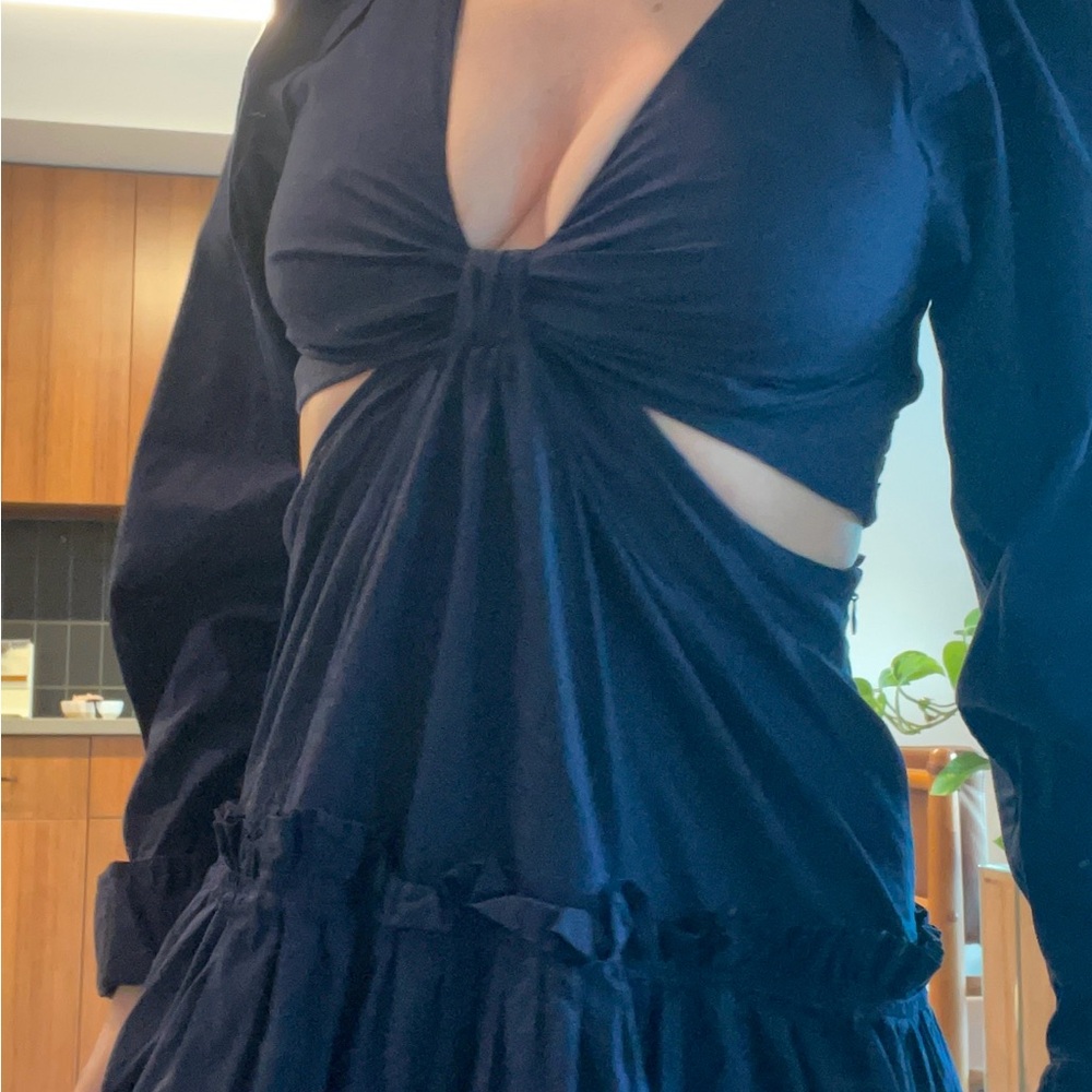 Jason Wu Midnight Blue Long Sleeve Dress